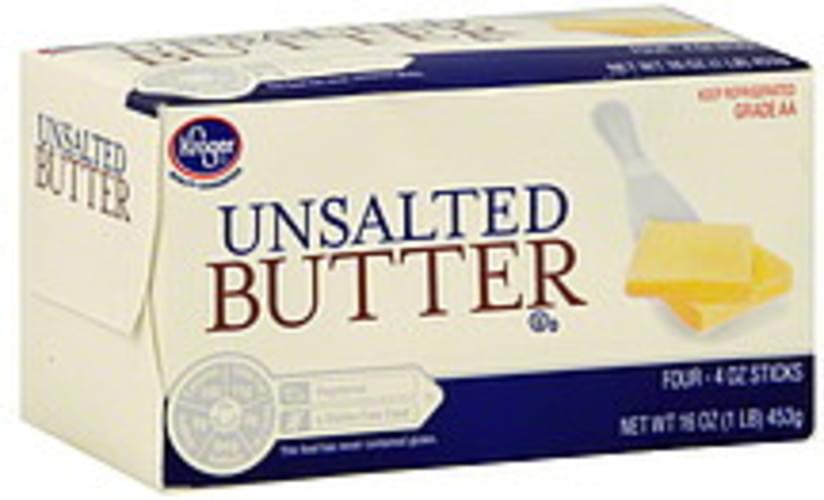 Kroger Unsalted Butter 4 ea, Nutrition Information Innit