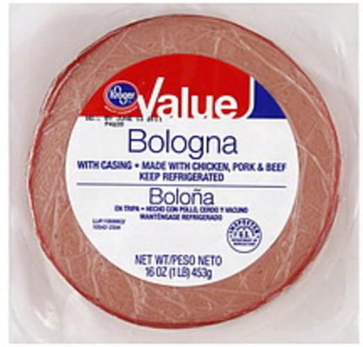 Kroger Bologna 16 oz, Nutrition Information Innit