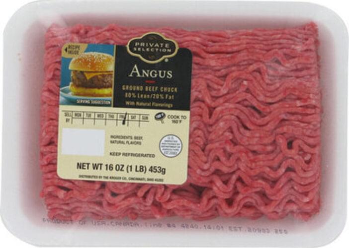 Private Selection Angus Ground Beef Chuck 112 g, Nutrition