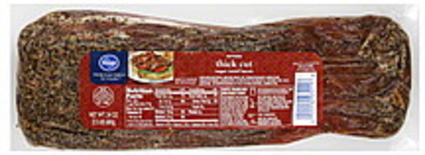 Kroger Sugar Cured, Thick Cut, Peppered Bacon 24 oz, Nutrition
