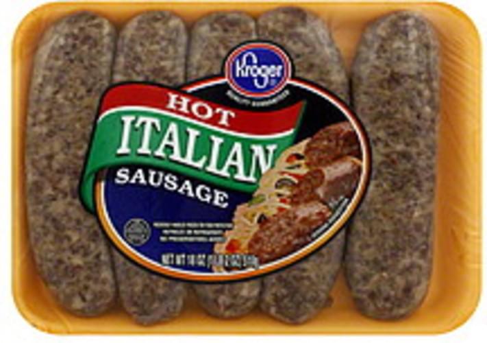 Kroger Hot Italian Sausage 18 oz, Nutrition Information Innit