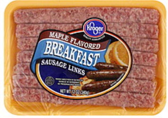 Kroger Breakfast, Maple Flavored Sausage Links 12 oz, Nutrition Information Innit