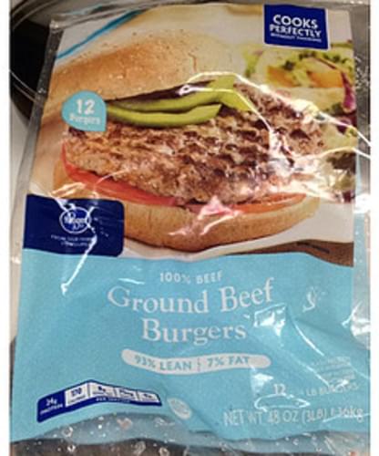 Kroger Ground Beef Burgers - 112 g