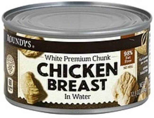 Roundys White Premium Chunk, in Water Chicken Breast - 12.5 oz