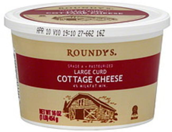 Roundys Large Curd Cottage Cheese 16 oz, Nutrition Information Innit