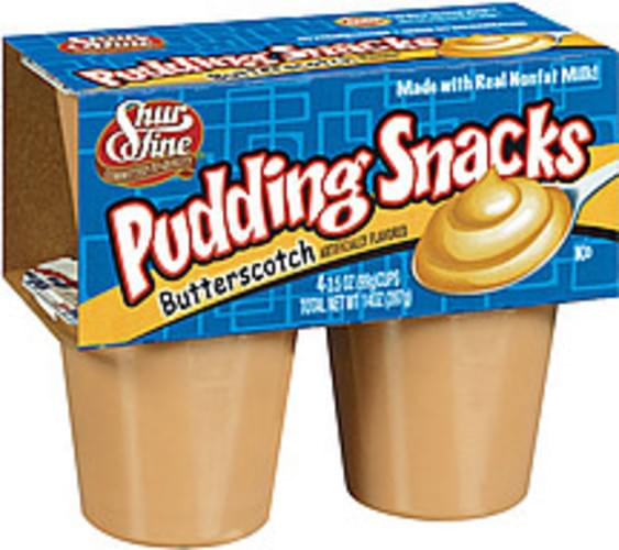 ShurFine Butterscotch Pudding Snacks 4, Nutrition Information Innit