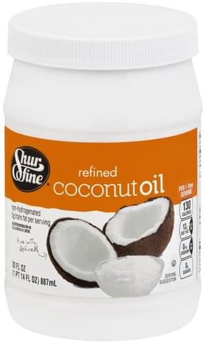 Shurfine Refined Coconut Oil - 30 oz