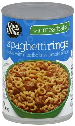 Shurfine with Meatballs Spaghetti Rings - 15 oz