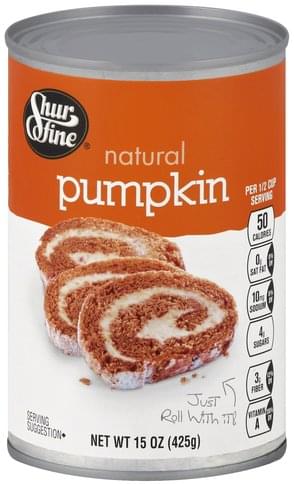 Shurfine Natural Pumpkin - 15 oz