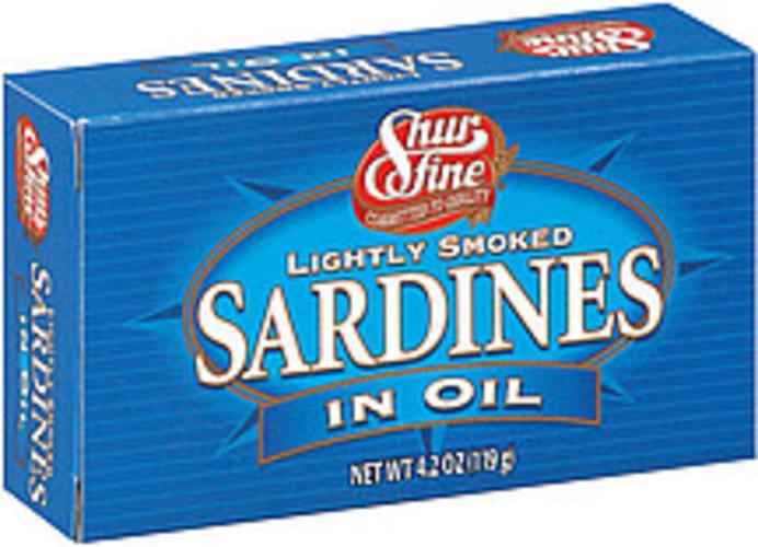 ShurFine Lightly Smoked In Oil Sardines 4.2 oz, Nutrition Information