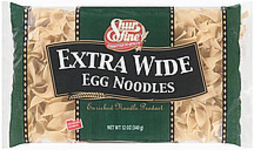 ShurFine Extra Wide Enriched Egg Noodles 12 oz, Nutrition Information