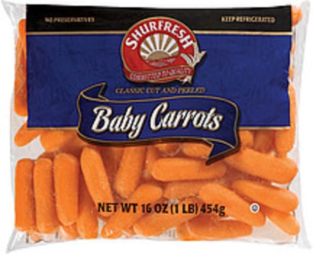 Shurfresh Classic Cut & Peeled Baby Carrots - 16 oz