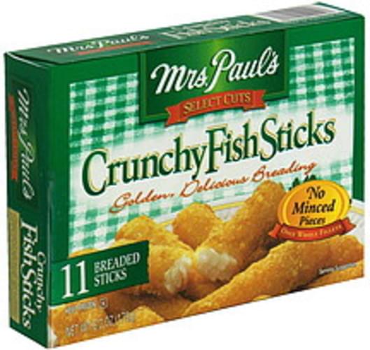 Mrs Pauls Crunchy Fish Sticks 11 ea, Nutrition Information Innit