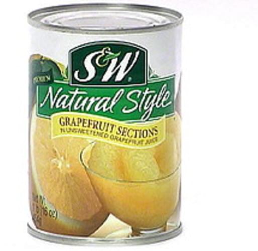S & W Natural Style Grapefruit Sections 16 oz, Nutrition Information