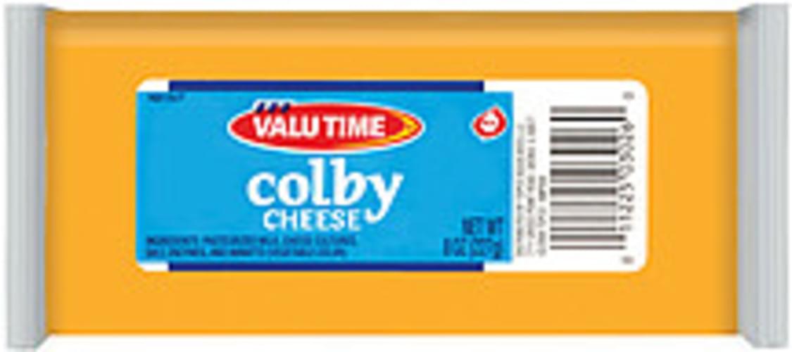 Valu Time Colby Cheese 8 oz, Nutrition Information Innit