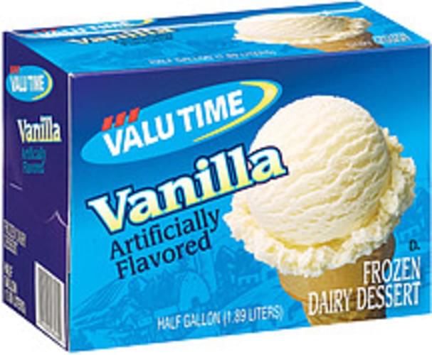 Valu Time Vanilla Ice Cream 0.5 Gal, Nutrition Information Innit