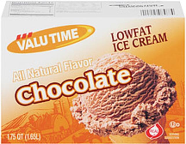 Valu Time Lowfat Chocolate Ice Cream 1.75 QT, Nutrition Information
