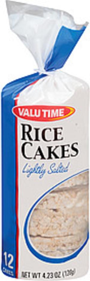 Valu Time Lightly Salted 12 Cakes Rice Cakes - 4.23 oz
