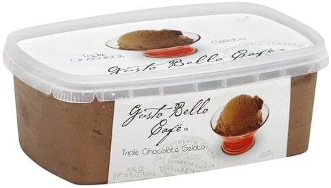 Gusto Bello Cafe Triple Chocolate Gelato - 30 oz, Nutrition Information ...