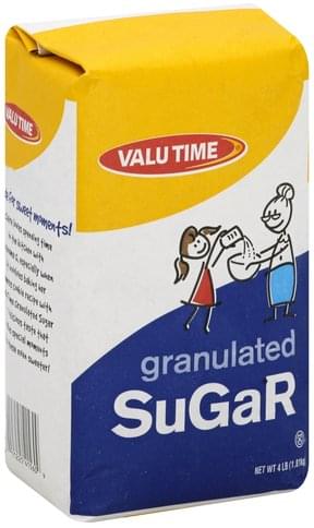 Valu Time Granulated Sugar - 4 lb