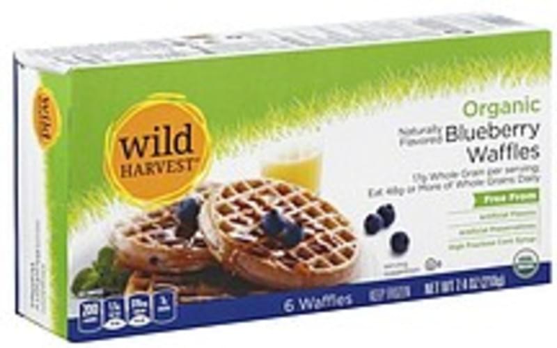 Wild Harvest Organic, Blueberry Waffles 6 ea, Nutrition Information