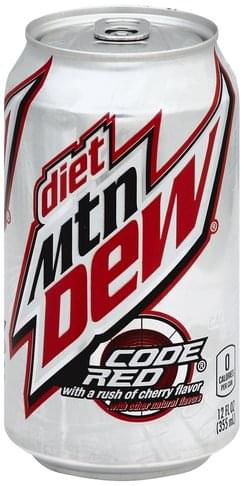 Mountain Dew Code Red Diet Soda 12 Oz Nutrition Information Innit
