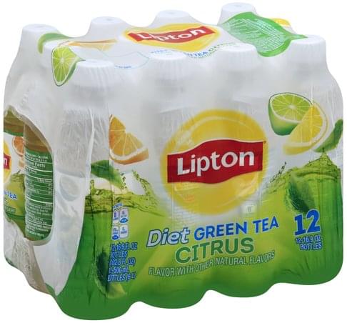 Lipton Diet, Citrus Green Tea - 12 ea, Nutrition ...