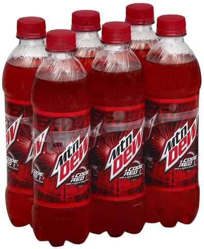 Mountain Dew Code Red Soda 6 Ea Nutrition Information Innit