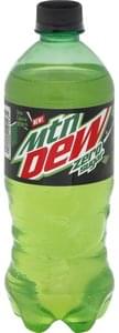Mountain Dew Zero Sugar Baja Blast Soda 20 Oz Nutrition - 