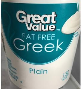 Great Value Fat Free Greek Yogurt Plain