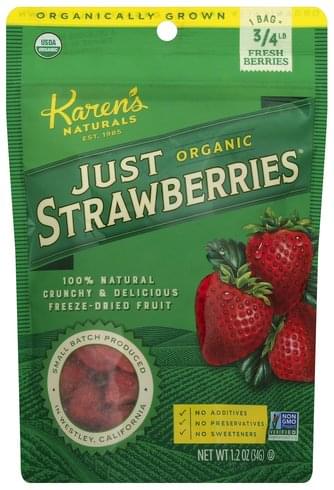 Karens Naturals Organic Just Strawberries - 1.2 oz