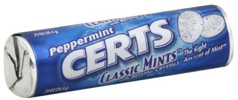 Certs s, with Retsyn Crystals, Peppermint Mint - 0.72 oz, Nutrition  Information | Innit