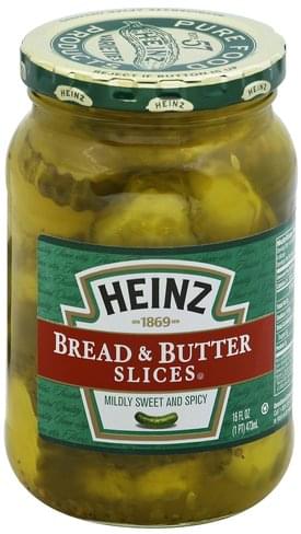 Heinz Bread Butter Slices Pickles 16 Oz Nutrition Information Innit Heinz Bread Butter Slices Pickles 16 Oz Nutrition Information Innit