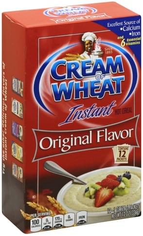 Cream of wheat nutrition label