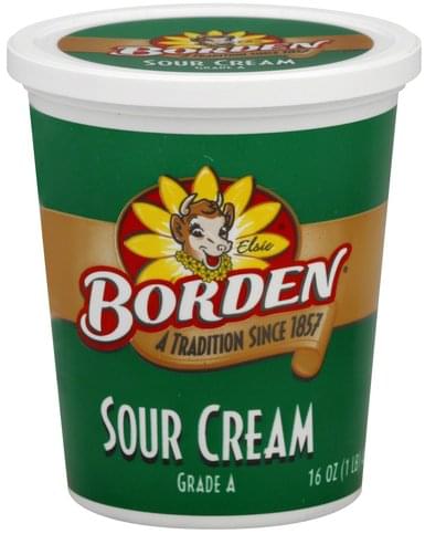 Borden Sour Cream - 16 oz, Nutrition Information | Innit