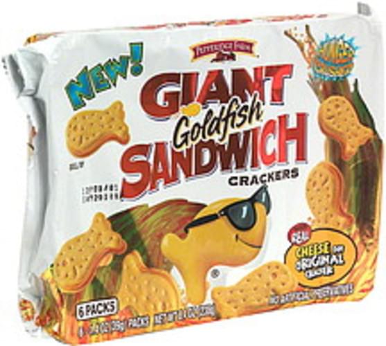 Goldfish with Real Cheese, Giant Sandwich Crackers - 6 ea