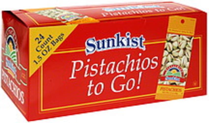 Sunkist Dry Roasted, Salted InShell California Pistachios 24 ea