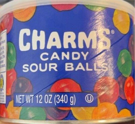 Charms Candy Sour Balls 12 oz, Nutrition Information Innit