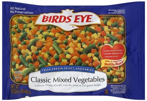 Birds Eye Classic Mixed Vegetables - 16 oz, Nutrition Information | Innit