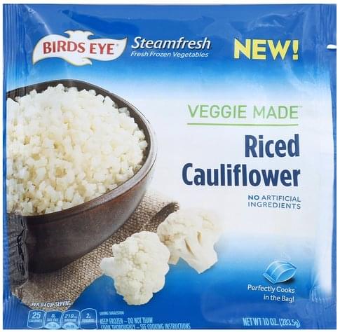 BIRDS EYE Riced Cauliflower - 10 oz, Nutrition Information | Innit