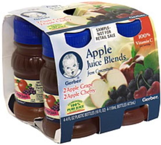 Gerber Apple from Concentrate Juice Blends 4 ea, Nutrition