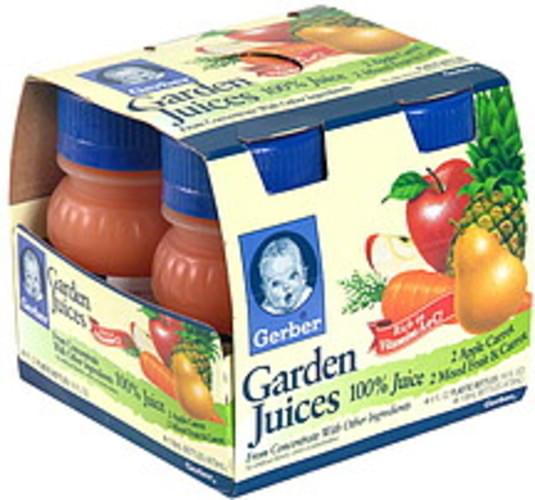Gerber Garden Juice 100 Juice 4 ea, Nutrition Information Innit