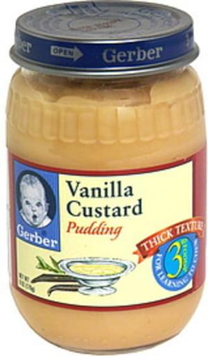 Gerber Vanilla Custard Pudding - 6 oz 