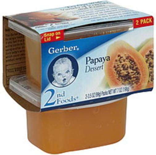 Gerber Papaya Dessert 2 ea, Nutrition Information Innit
