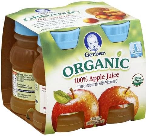 Gerber Apple 100% Juice - 4 ea, Nutrition Information | Innit