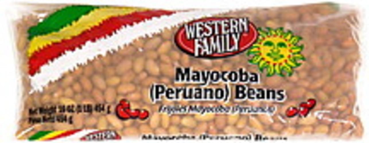 Western Family Mayocoba (Peruano) Beans 16 oz, Nutrition Information