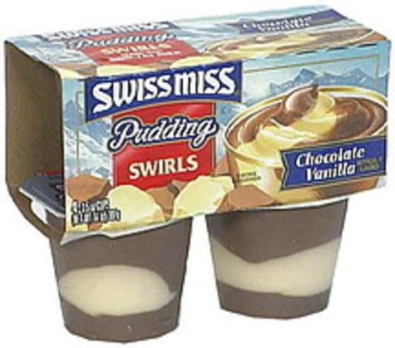 Swiss Miss Chocolate Vanilla Pudding Swirls 4 ea, Nutrition