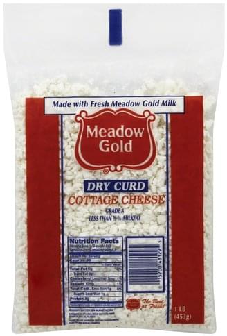 Meadow Gold Dry Curd Less Than 1 2 Milkfat Cottage Cheese 1 Lb