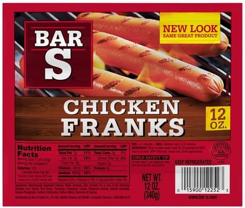 bar-s hot dogs nutritional information bar-s hot dogs nutritional information