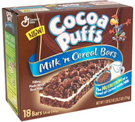 Cocoa Puffs Milk 'n Cereal Bars 18 ea, Nutrition Information Innit